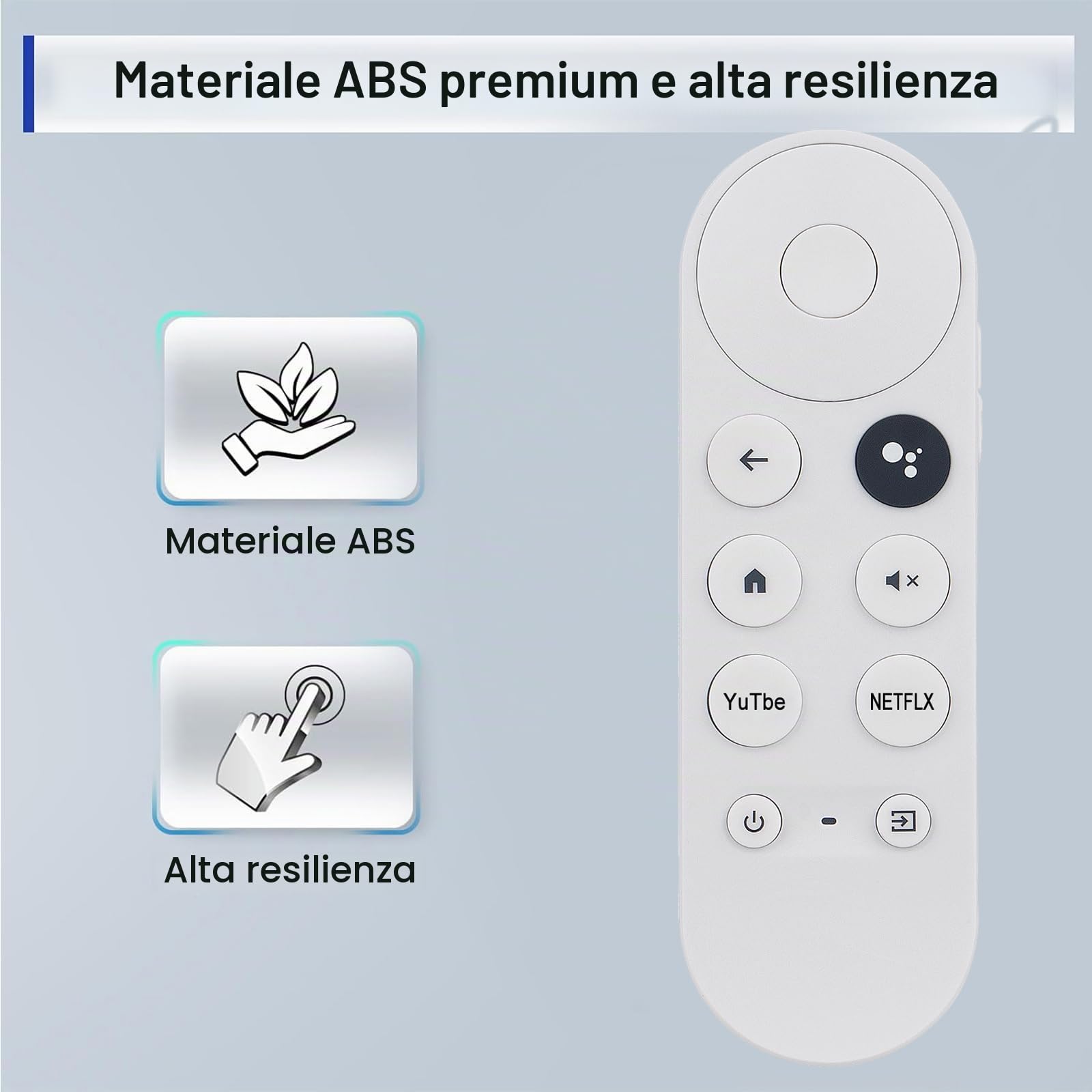 Telecomando Vocale Sostitutivo Per Google Chromecast 4K: Compatibile Con Vari Modelli, Fino A 10 Metri Di Portata - 5