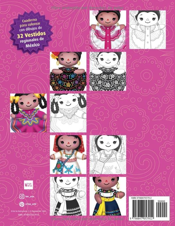 Miniatura 2 de VESTIDOS REGIONALES DE MEXICO LIBRO PARA COLOREAR (Spanish Edition)