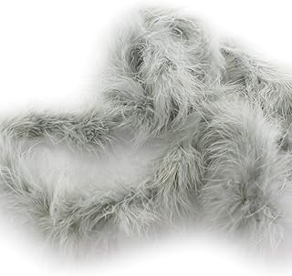 Skinny Marabou Feather Boa - 2 Yards - Gray