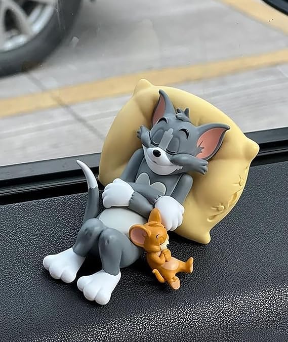 SHIGOSHREE Mouse & Cat Cute Sleeping Car Dashboard Accessories Toy Best Animated Most...