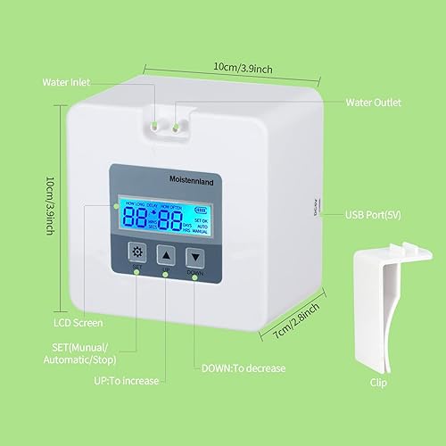 Miniatura 9 de Juego bricolaje de micro riego por goteo automático, sistema de autorriego con temporizador a 30 días y cargador USB para Deck, Patio, jardín o