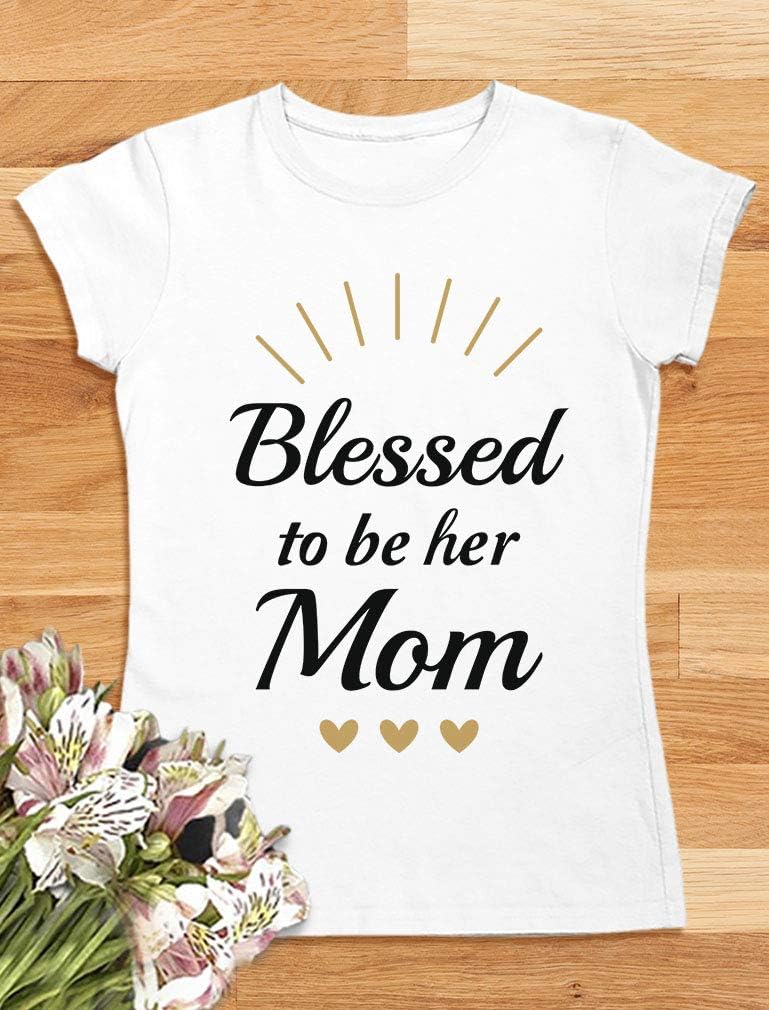 Tstars Blessed Mom and Daughter Matching Shirts Set Gifts for Moms Toddler Kids Girls Mothers Day Mommy & Me Outfits
