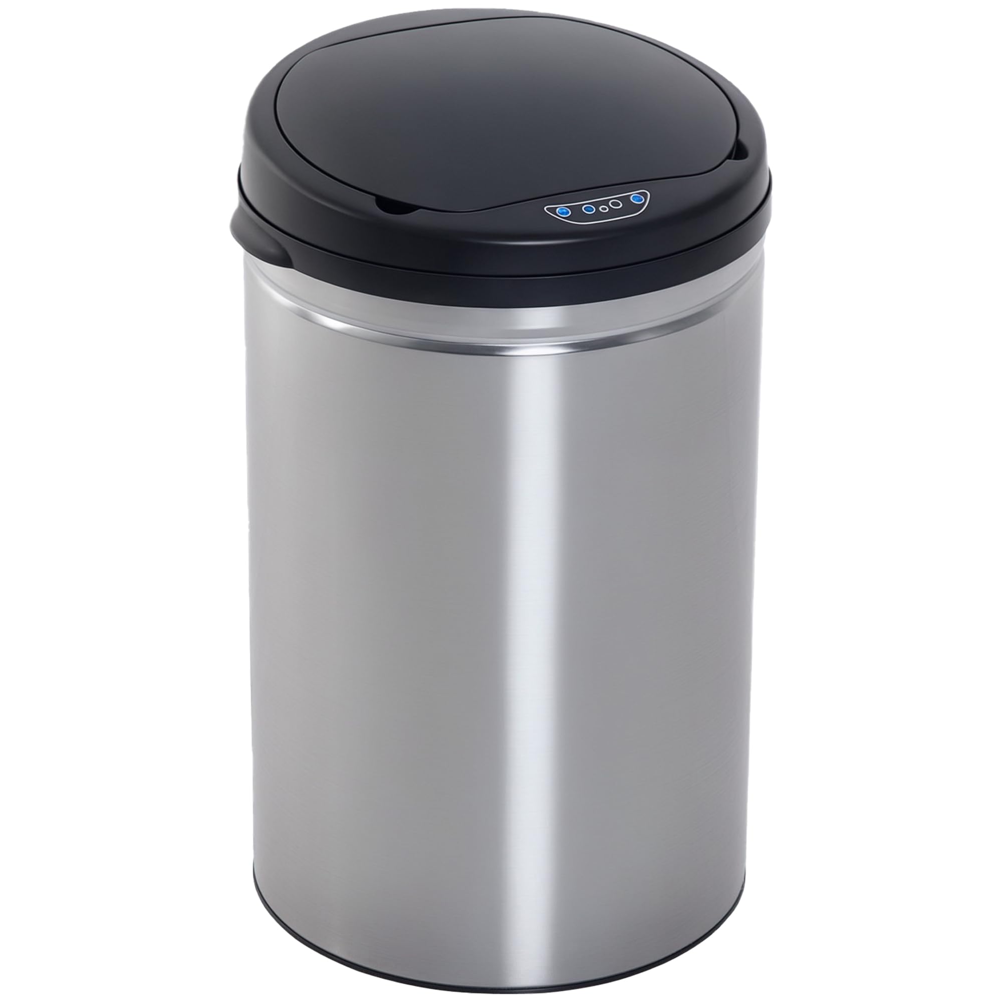 HOMCOM Contenedor Papelera Baño 30L Acero Inoxidable | Cubo de Basura, Sensor Detector Movimiento Automático