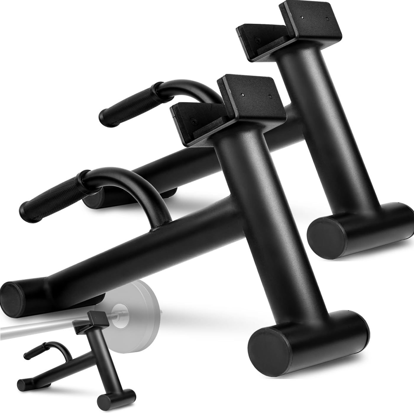 Deadlift Jack Barbell Stand,Barbell Stand for Weight Training Home Gym Easily Unload and Load 600lbs Barbell Plates for Deadlift Exercise