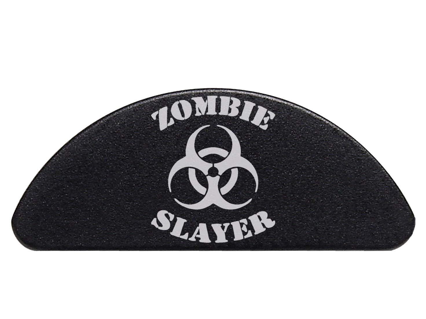 NDZ Performance Zombie Slayer Biohazard Arc Engraved Aluminum Grip Frame Slug Plug for Glock 43 G43 9mm