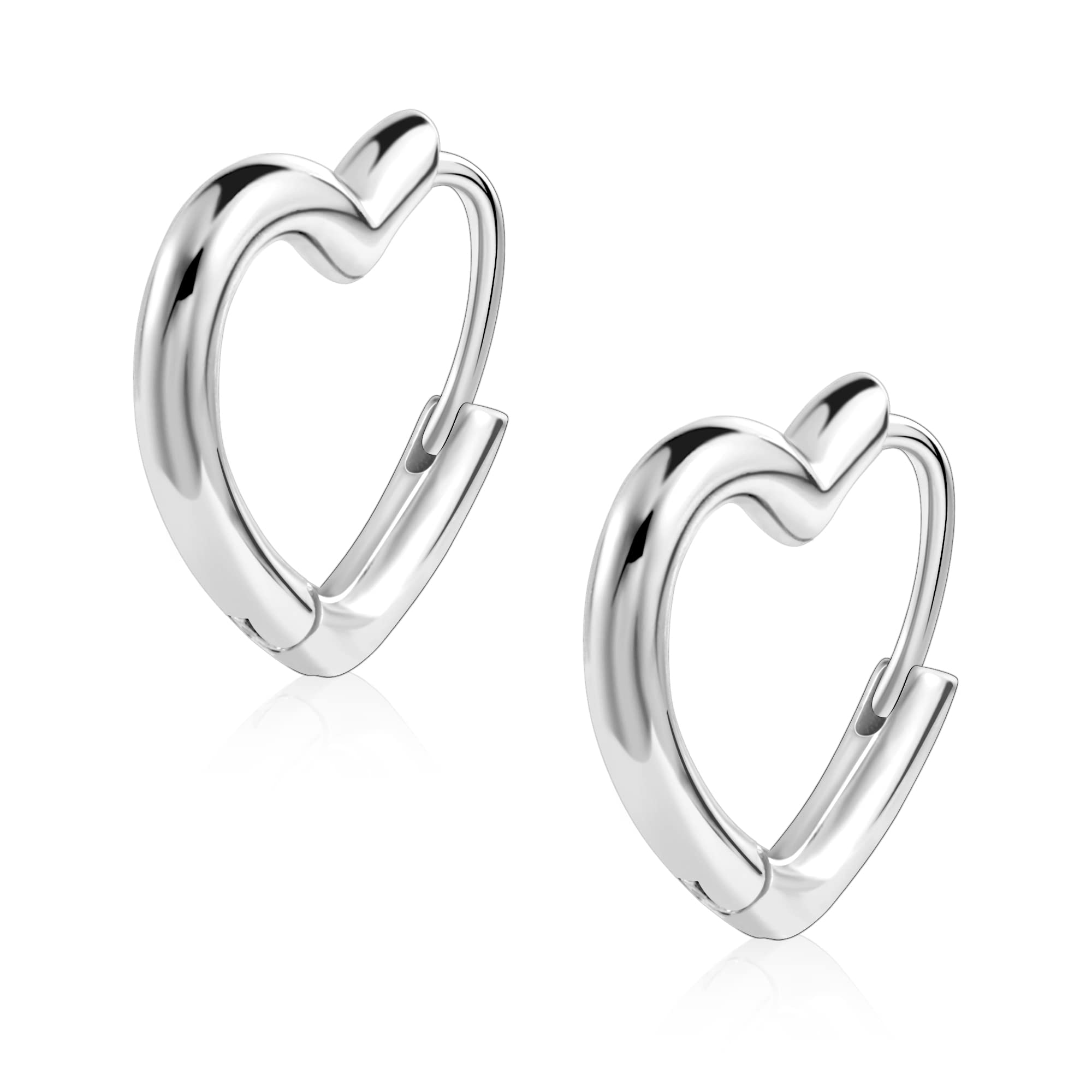 ALEXCRAFT Orecchini Donna Argento 925 a Cerchio Oro Placcato 14K/ Oro Bianco Cerchietti Piccoli con Confezione