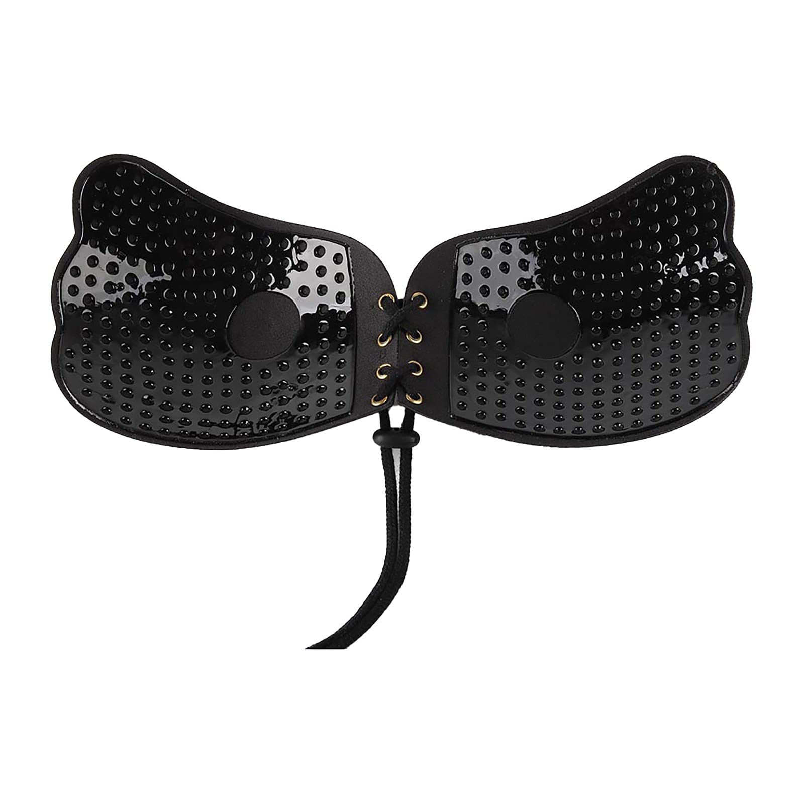 Soutien-gorge invisible Push Up Cache-mamelons sans bretelles Respirant Confortable Haute Viscose Cache-mamelons auto-adhésifs Soutien-gorge réutilisable Cache-mamelons Confortable/Black/C