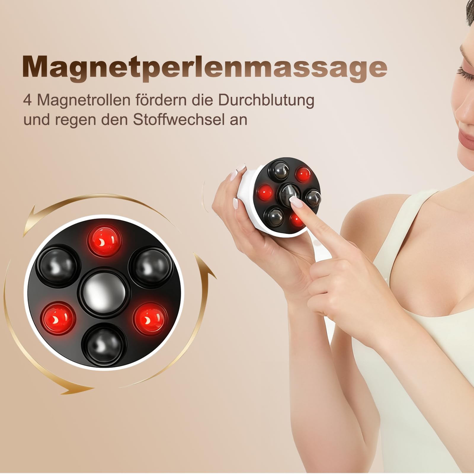 Cellulite Massagegerät Elektrisch, Anti Cellulite Handmassagegerät Drahtlos