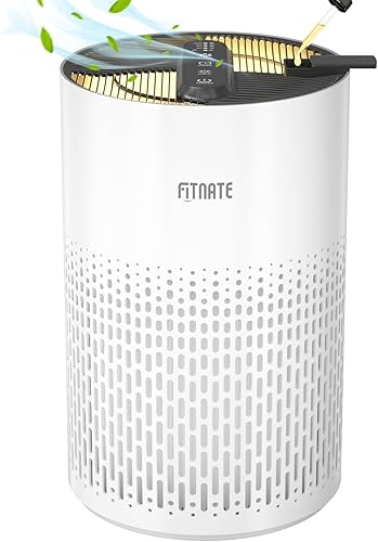 FITNATE Purificadores de aire con difusor de aceite esencial, purificadores de aire HEPA para el hogar de hasta 880 pies cuadrados, con luz
