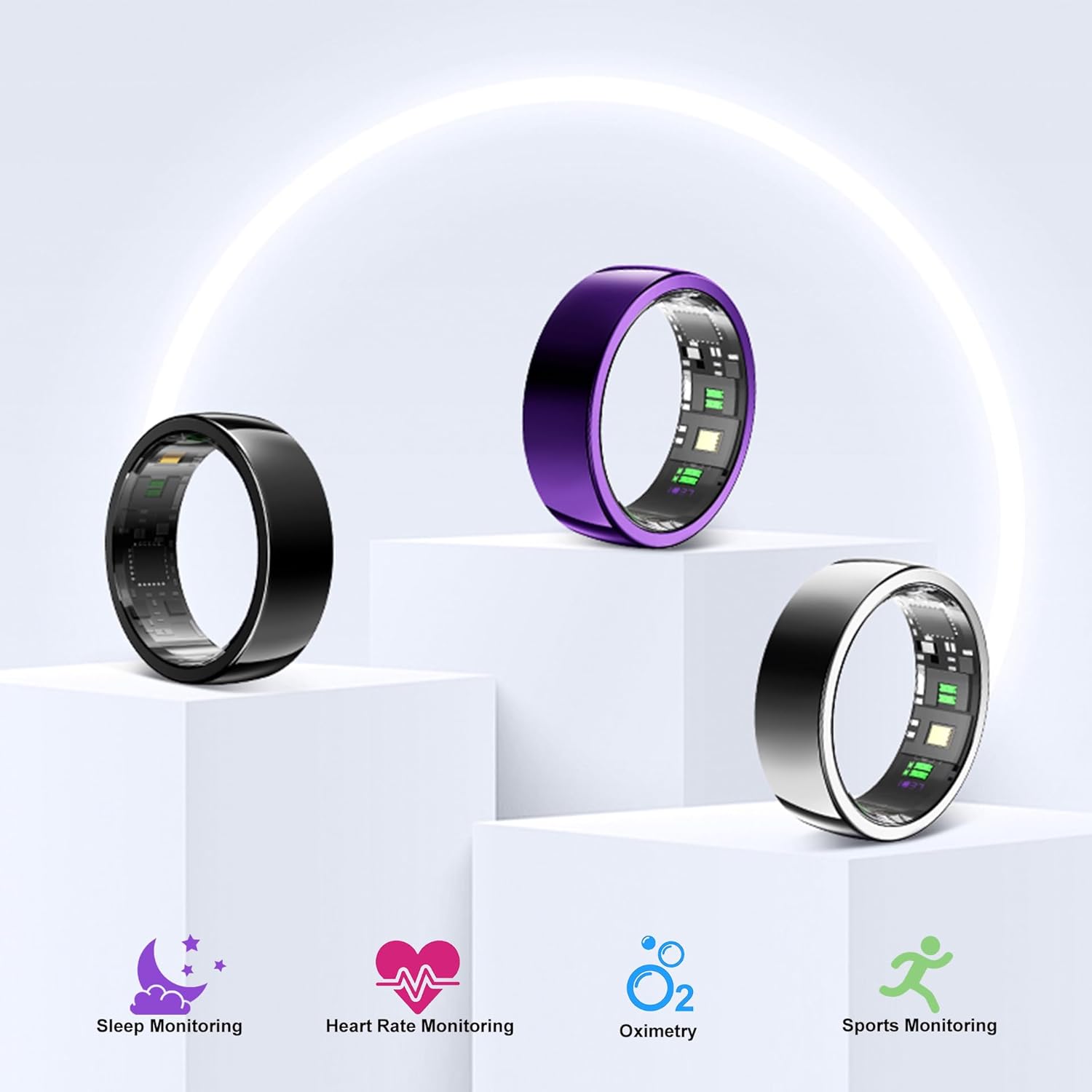 Smart Ring PX01 – Health & Fitness Tracker with Sleep Monitoring, Gesture Control & 7 Day Battery Life – Waterproof & Stylish for Men & Women for iOS Android (#10)
