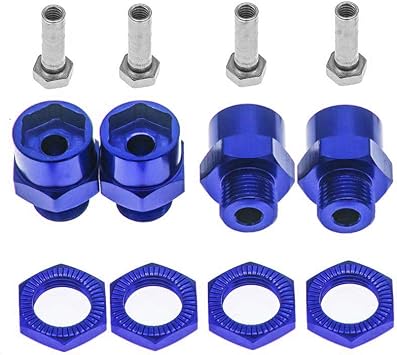 12mm to 17mm Wheel Hex Hub Adapter Extension Conversion for 1/10 RC Car and Upgrade 1/8 Tires