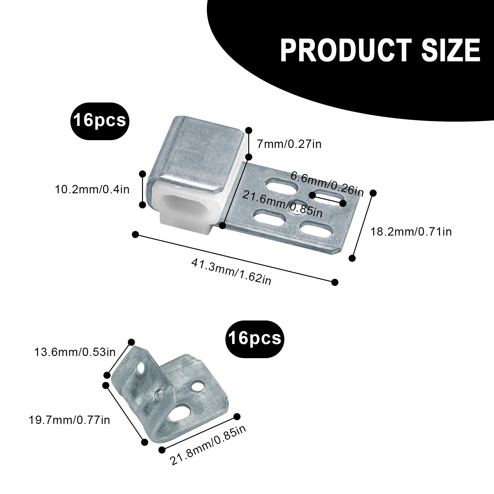 Clips à Ressort Pour Canapé - Lot De 10 - En Acier Inoxydable Avec Silentblocs Caoutchouc - Réparation Sièges, Chaises, Fauteuils - Anti-bruit - 7