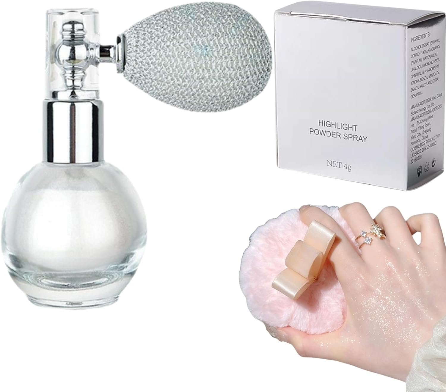 Glitterspray, glitterspray voor gezicht en lichaam, poeder, glitterspray, glitterhaarspray, make-up, glitterpoeder, cosmetica, shmmer, highlighter, poeder, glitterspray, haren voor feestjes