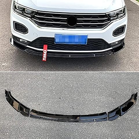 for VW T-ROC TROC 2018 2019 2020 Abs Front Bumper Lip Auto Chin Spoiler, Front Splitter Spoiler Diffuser Protector, Front Lower Bumper Lip Spoiler Body Diffuser Cover Trim Kit Cover