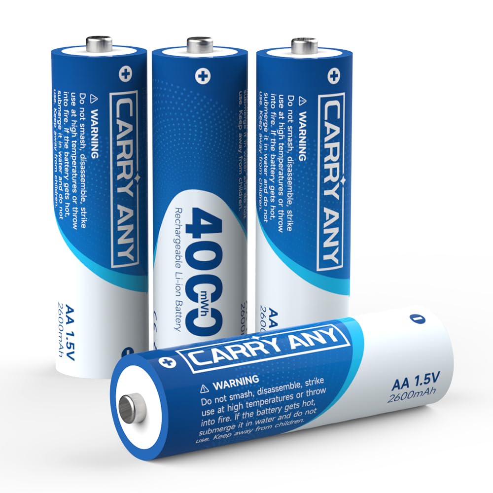 4000mWh 4 Pack aa Rechargeable Batteries, aa Lithium Battery