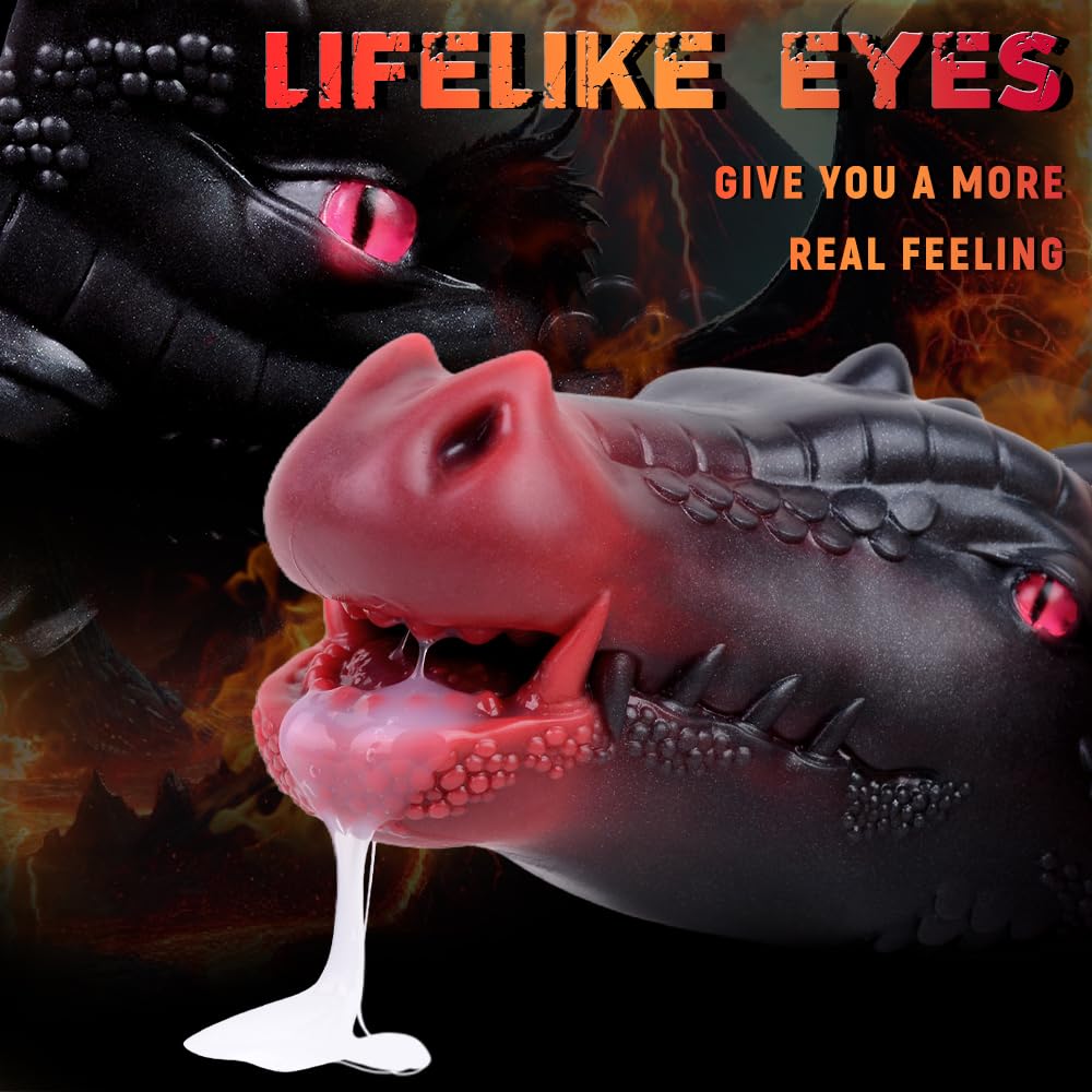 928g Realistische Monster Drachen Masturbator Groß 3D Silikon Tier Vagina Masturbator Cup Männer Solo Taschenmuschi Erotik Fantasy Sex Spielzeug