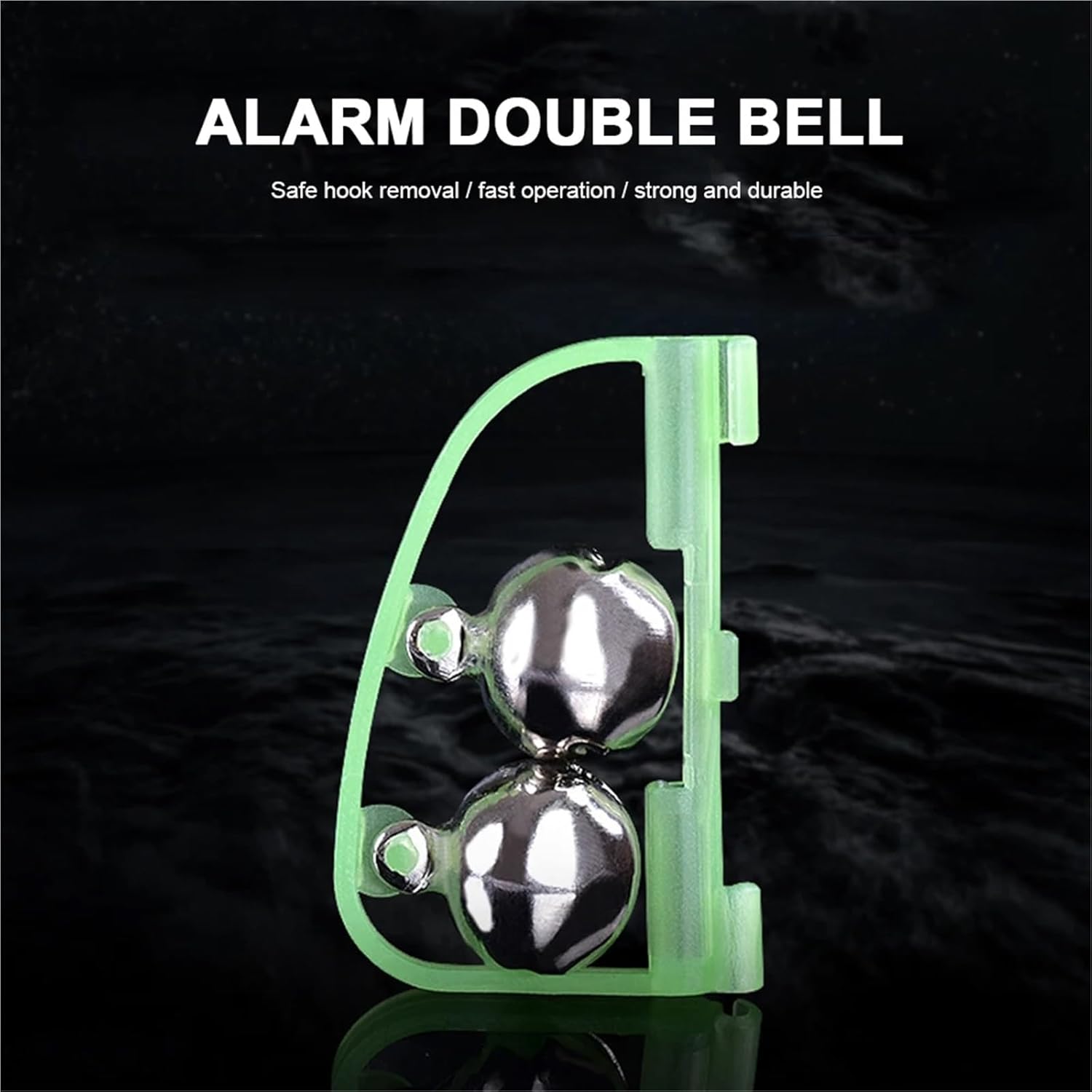 Fishing Bite Indicators 30PCS Fishing Bite Alarm Twin Bells Rod Bait Led Night Fish Lure Alert Carp Accessories for Night Long-Distance
