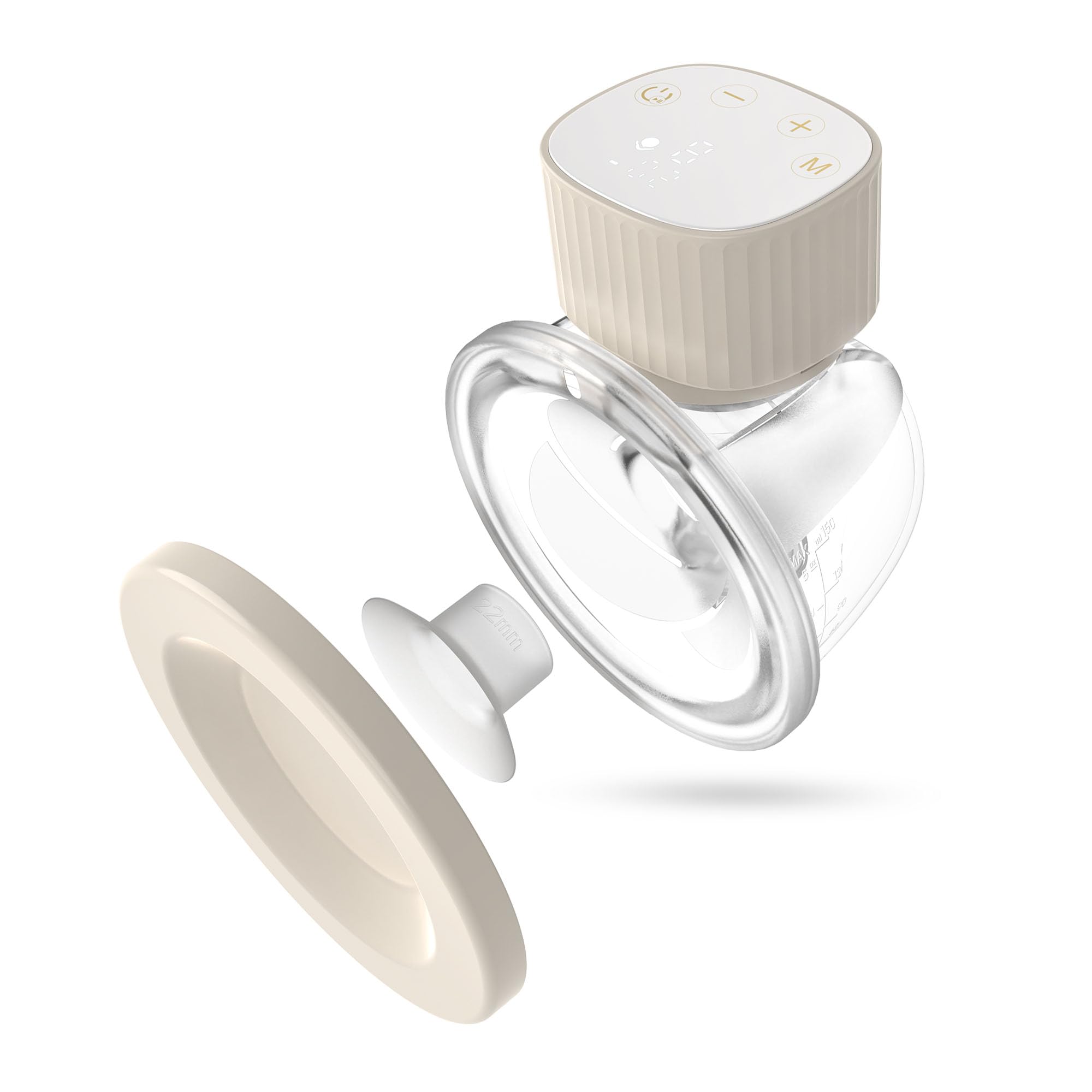 Neno Vento Milchpumpe Elektrisch Freihändig - Elektrische Milch Pumpe Handsfree - Breast Pump Electric - Dreiphasen Abpumpen Muttermilch - 9 Saugstufen - BPA-frei- Schnelles USB-C-Laden