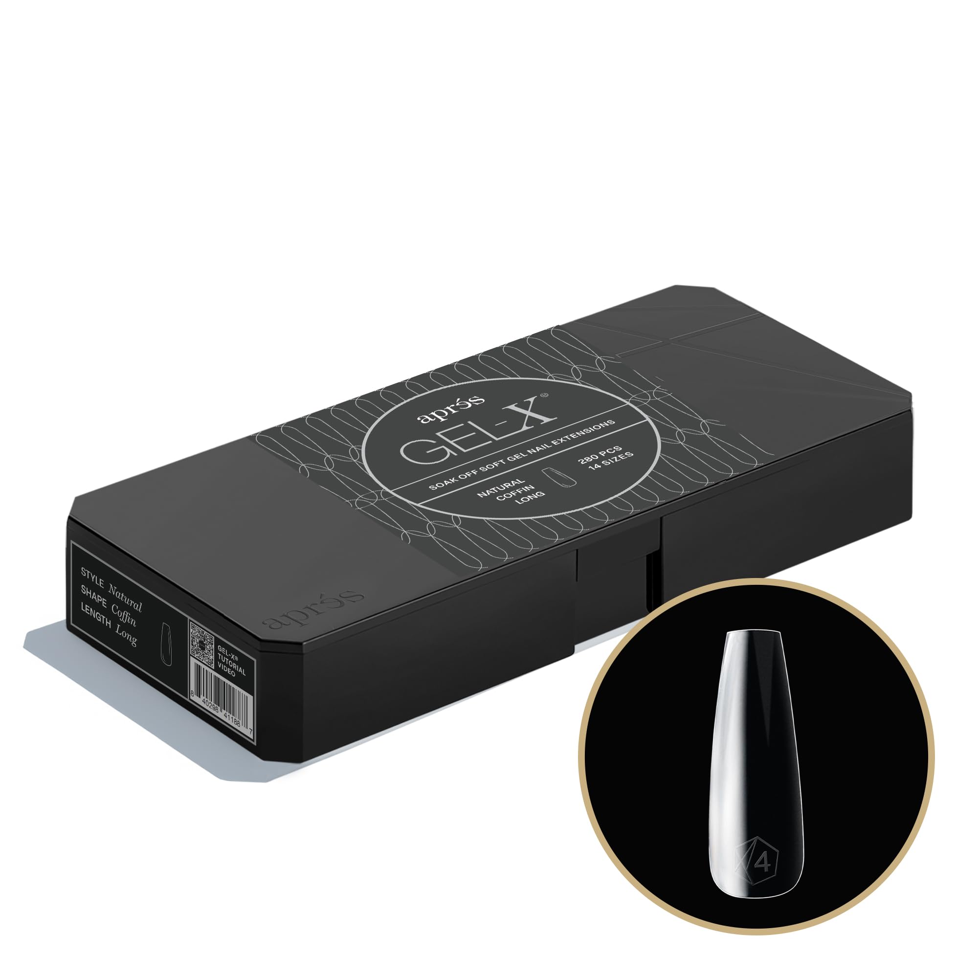 Amazon | Aprés Gel-X® コフィン型ネイルチップセット｜280枚入り Gel