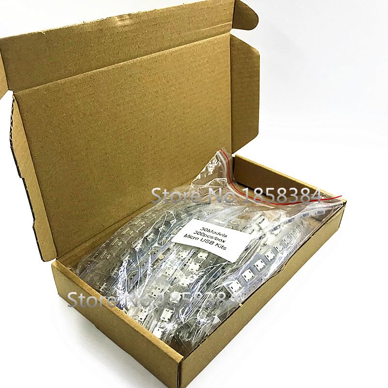 Wiring Connecting Terminals - 30Models 300pcs/lot in The Box USB Kits Female Micro USB Connector Socket Charging Port