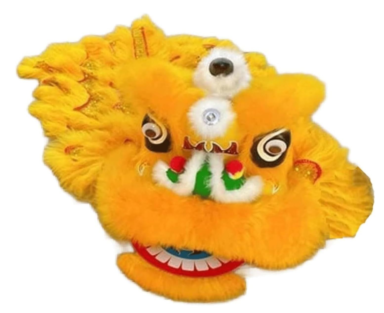Krxsobnv Yellow Lion Dance Clothes, Dragon Dance And Lion Awakening Southern Head Props Performance Costume