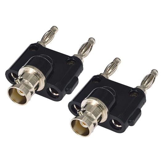 Adaptador BNC Hembra a Dual Banana Macho, 2 piezas miniatura 5