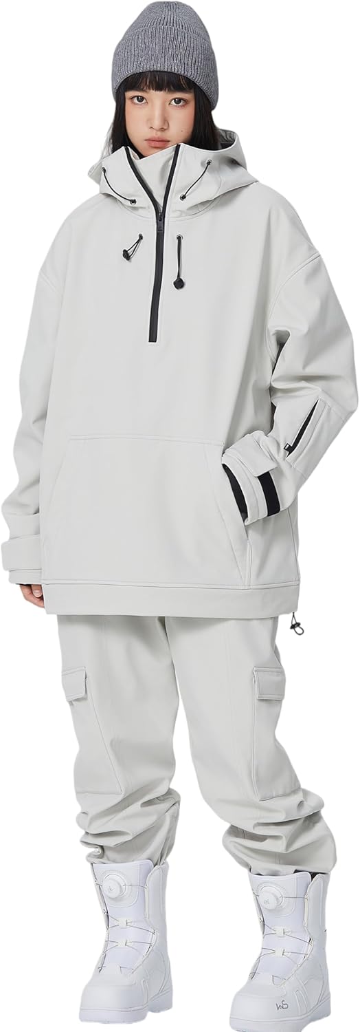 HOTIAN Women's Snow Snowboard Suits Baggy Ski Suit Men's Ski Jacket and Pants Set Insulated Snowsuits Waterproof Winter