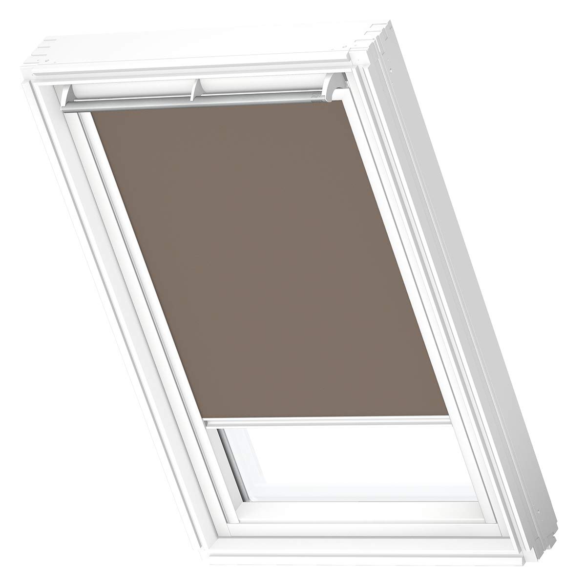 VELUX Original Roof Window Blackout Blind for M04, Warm Grey, with White Guide Rail