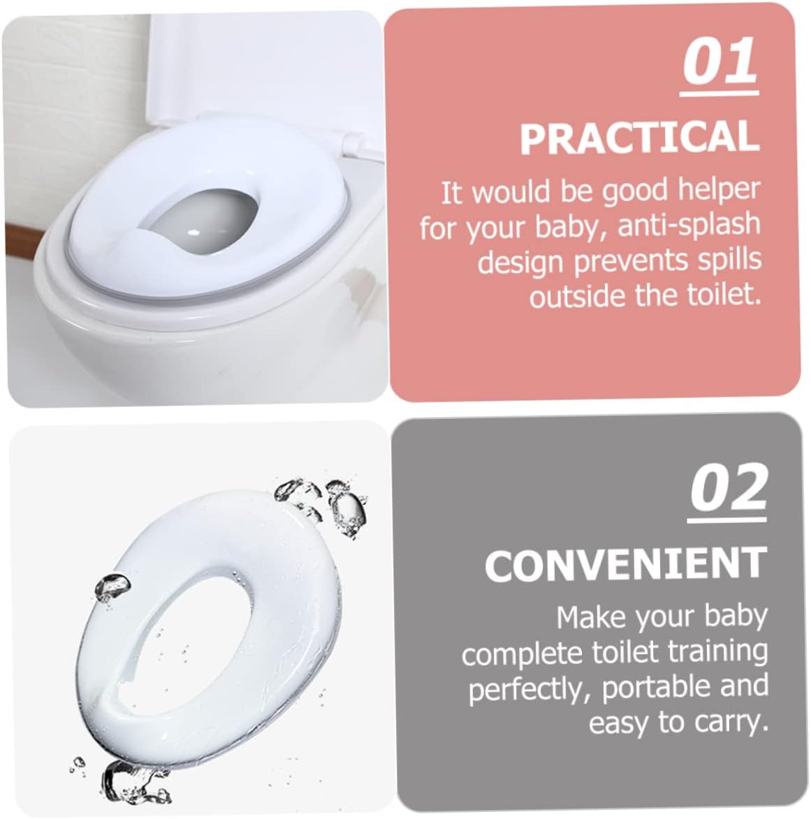 BESPORTBLE Boy Girl Potty Seat Boys and Girls Potty Ring Toilet Seat Portable Design for Easy Training and Brain Development