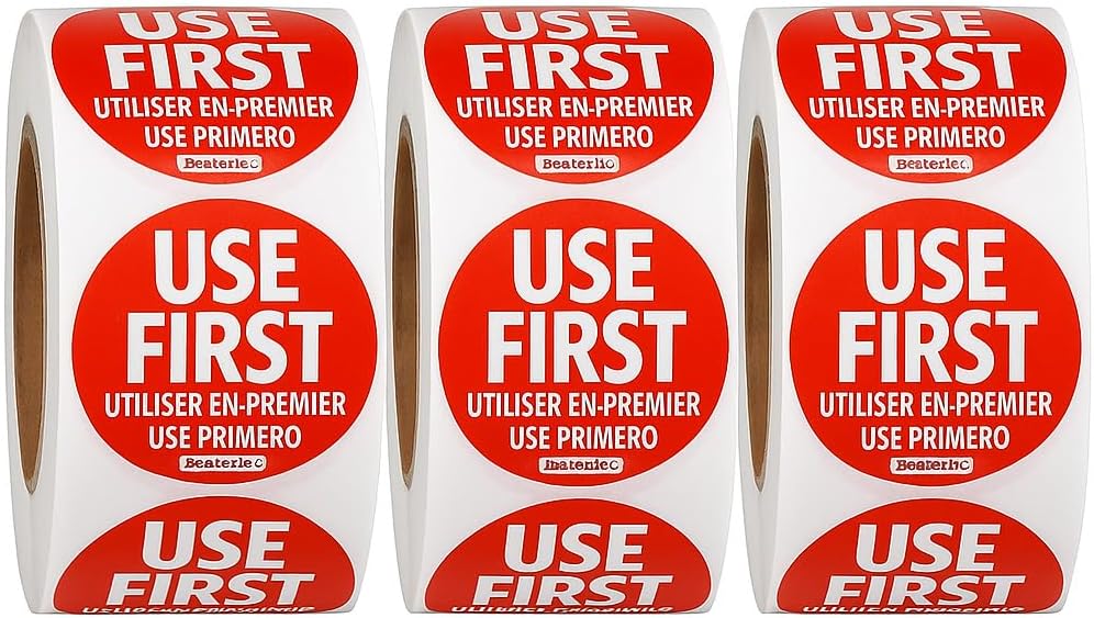 DREAM ART USE First Trilingual Removable Label 1.5 Inch Total 500 Labels Per Roll 3Roll : Office Products