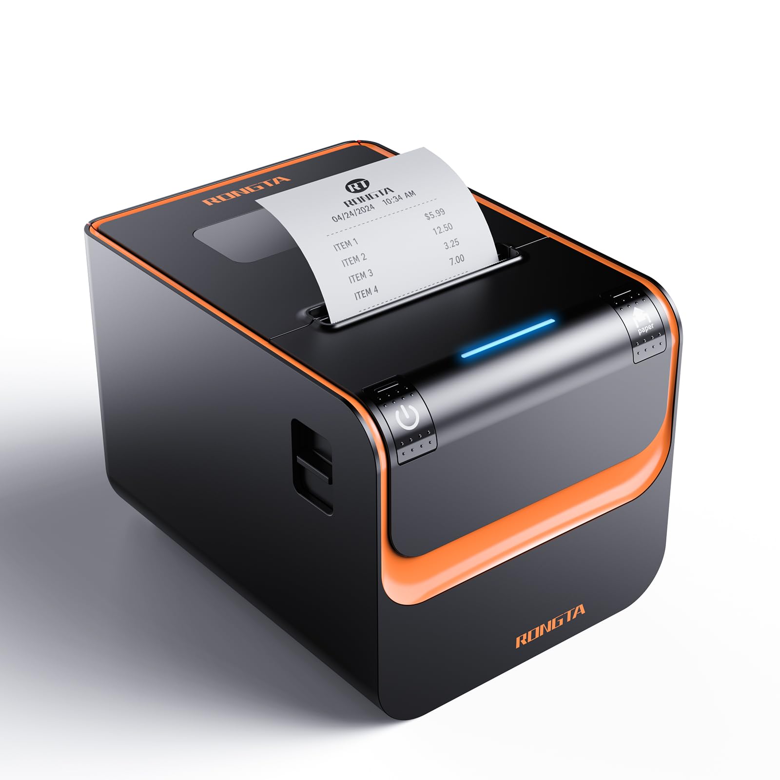 Rongta Commercial Direct Thermal Receipt Printer Auto Cutter High Speed Printing USB Serial Etherent 80MM Receipt Printer ESC/POS Support Windows Cash Drawer Do Not Square RP332