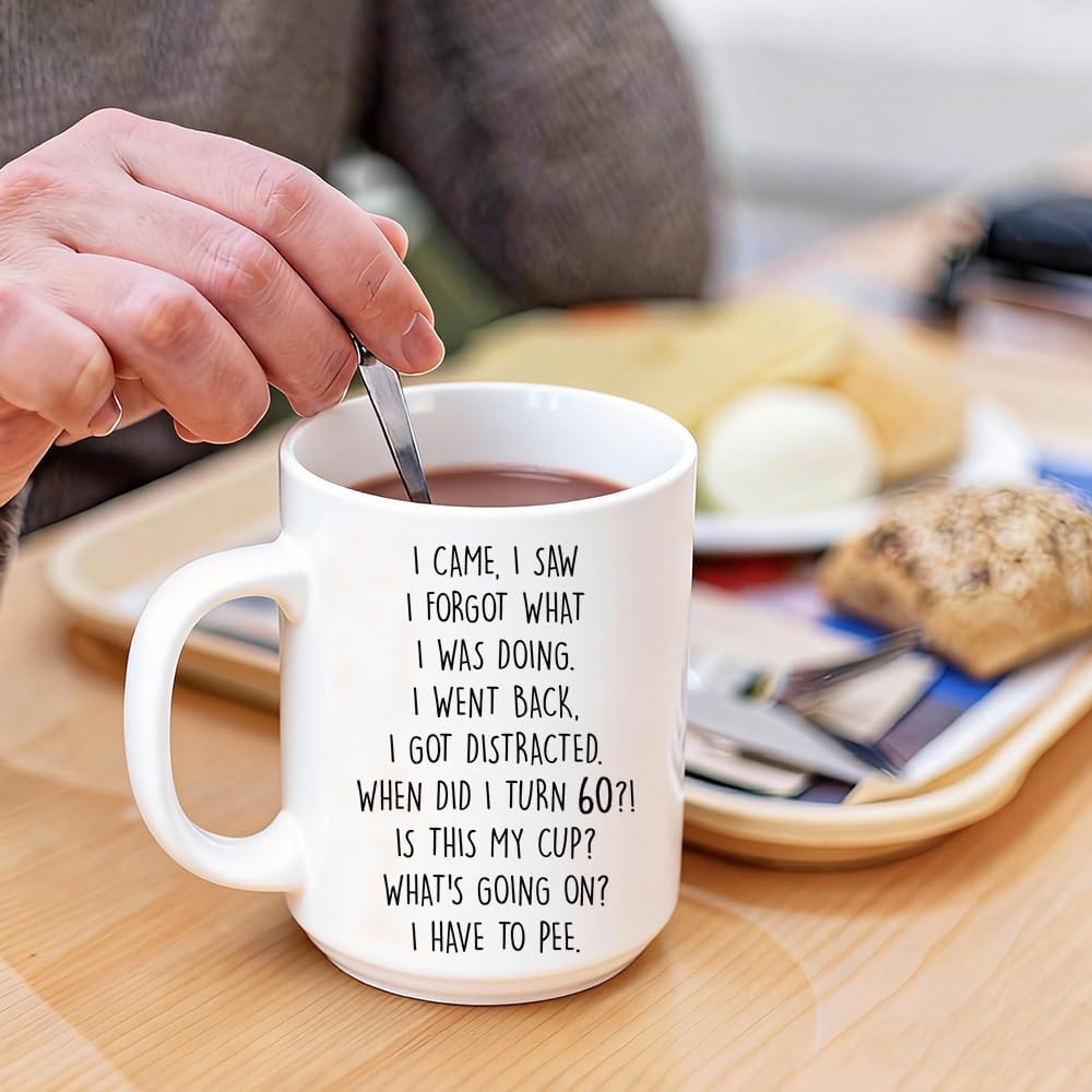 Funny 60th Birthday Gifts for Women Men Dad Mom Husband Wife Grandpa Grandma Friend, 60 Year Old Birthday Gifts for Her Him, Turning 60 Year Old Cup Happy 60th Bday Gift for Mom Dad Friends Papa Mama - Image 2