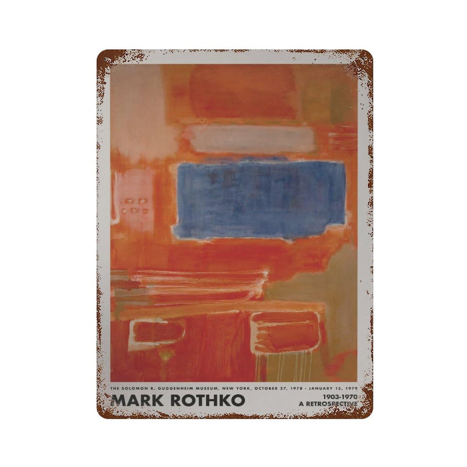 xiaoxiaoshen Rothko Exhibition Gallery3 Wall Decor Art Metal Tin Poster Modern Home Decor Art Home Bar Shop Decorations Vintage Sign 40x30cm
