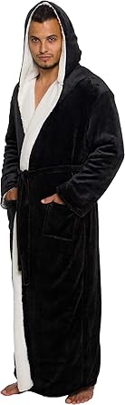 Mens sherpa lined robe Clearance