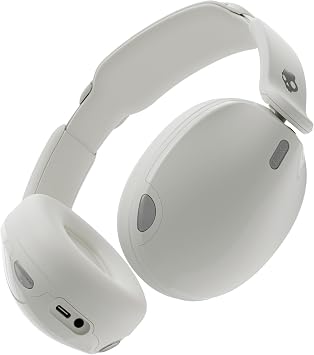 Skullcandy Hesh 540 ANC Wireless Over-Ear Bluetooth Headphones with THX Spatial Audio, Active Noise Cancelling, Personalized Sound, Up to 65 Hours Battery, Microphone for iPhone Android - Bone