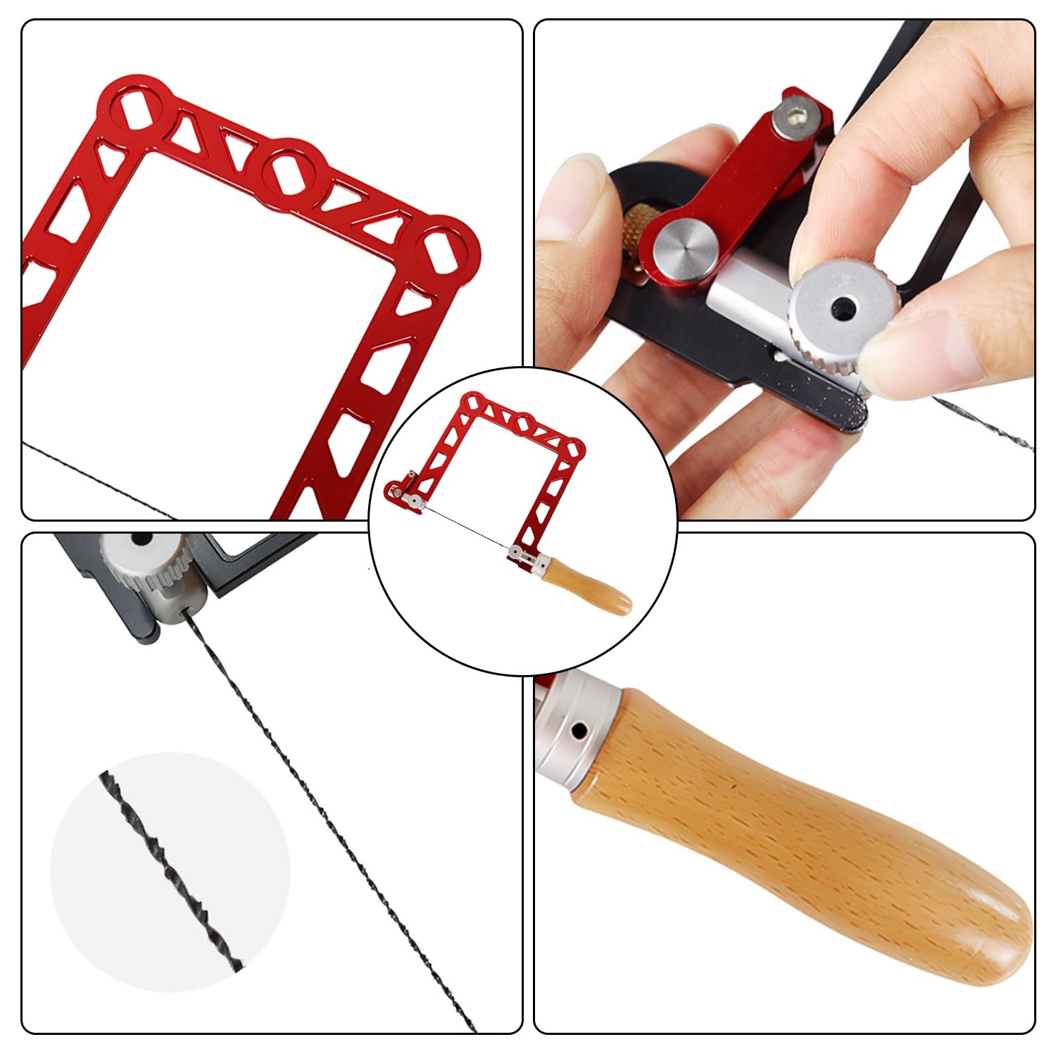Scie à chantourner manuelle professionnelle haute performance pour le travail du bois, outil de coupe multidirectionnelle, scie à chantourner pour bois, plastique, caoutchouc, métal souple