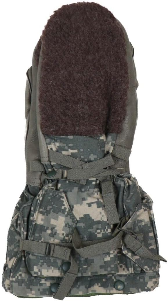US Military Extreme Cold Weather Mittens Gloves with Liner ACU/UCP Digital Camo USGI Leather