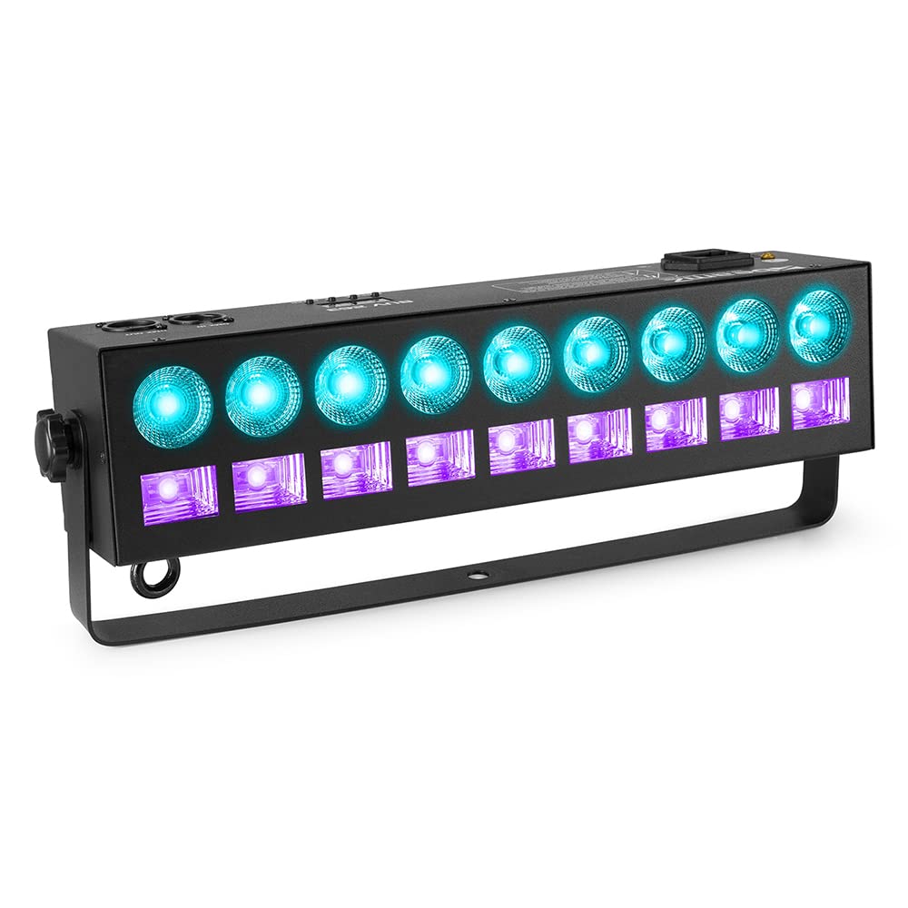 Beamz LCB99 2in1 RGBW-UV LED Bar, Versatile DJ Light and UV Wall Uplighter, Dynamic Colour Lighting for Events, Parties and Venues
