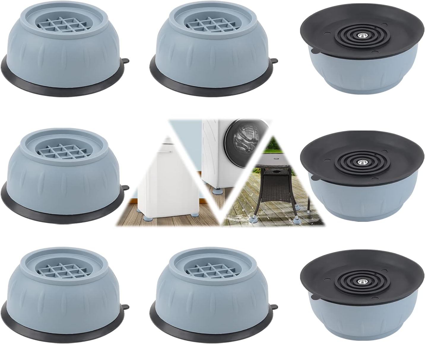 GIOVARA 8PCS Anti Vibration Pads, Washing Machine Feet Mat, Anti