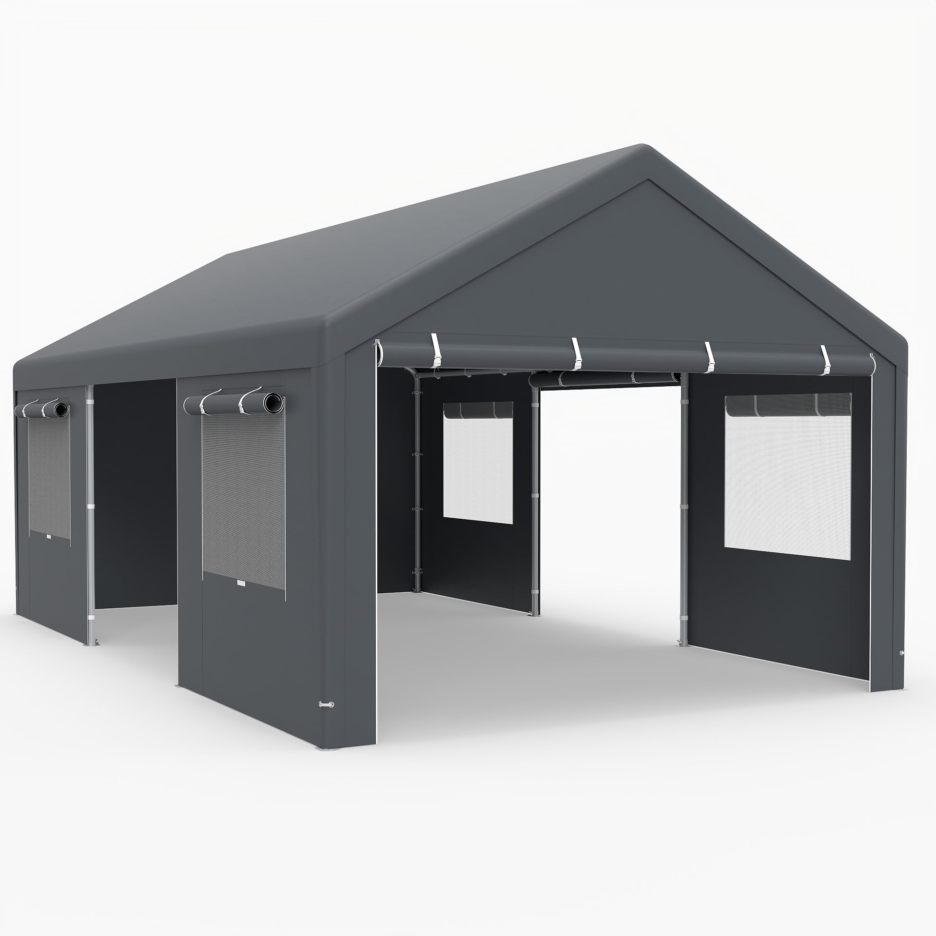 COSTWAY Tettoia per Auto Impermeabile Portatile 600x361x295 cm