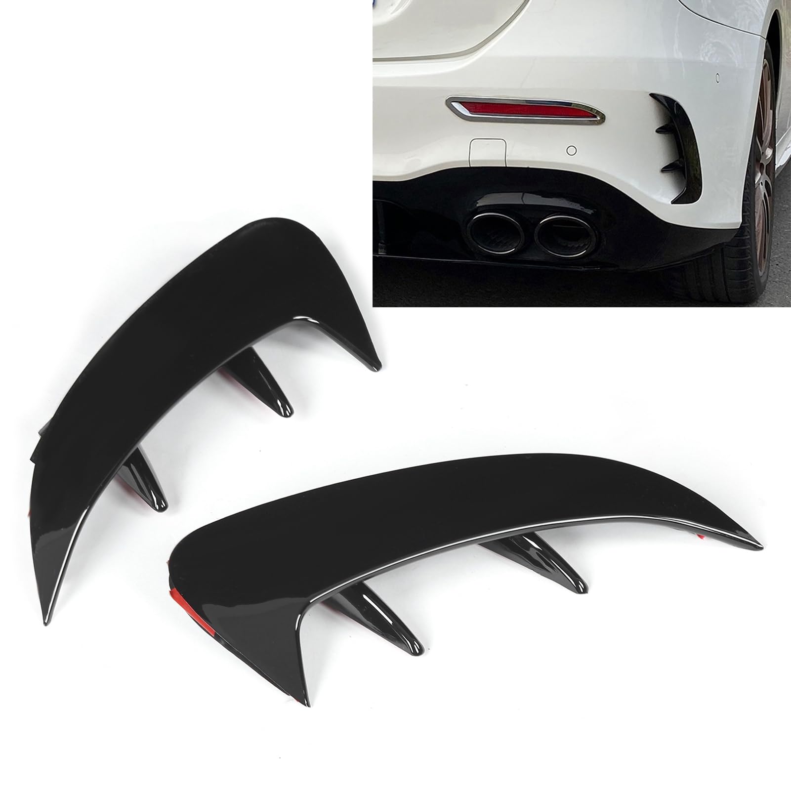 Spoiler Paraurti Posteriore per Auto, Copertura per Presa D'aria Paraurti Posteriore Adatta per ‑ Classe A W177 Berlina AMG Line 2018+