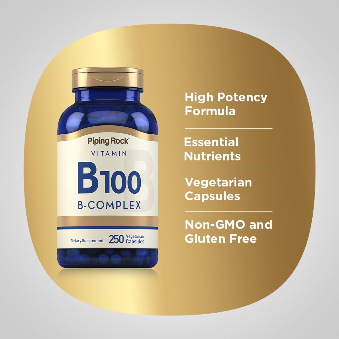 Piping Rock B100 Complex Vitamins | 250 Capsules — Amazon image 4