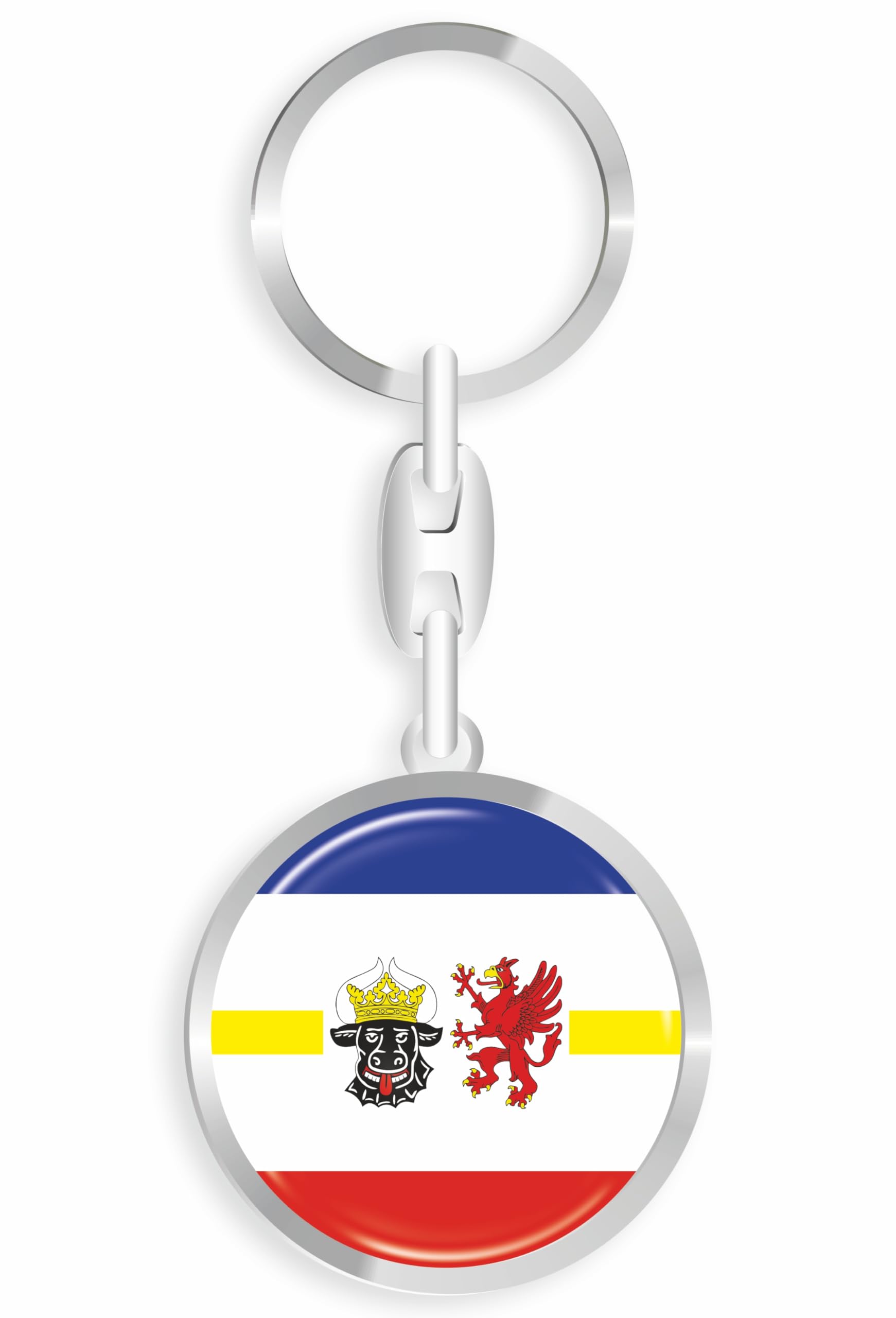 daged Mecklenburg Vorpommern Deutschland Schlüsselanhänger Metall Schlüsselring 3D Effekt + Aufkleber - RD