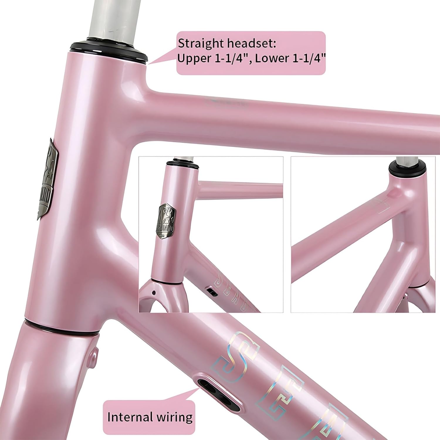 700C Road Gravel Bike Frameset 44cm 47cm 50cm 53cm Thru Axle 100/142mm Frame Aluminum Alloy Bike Frame with Fork BSA BB68mm