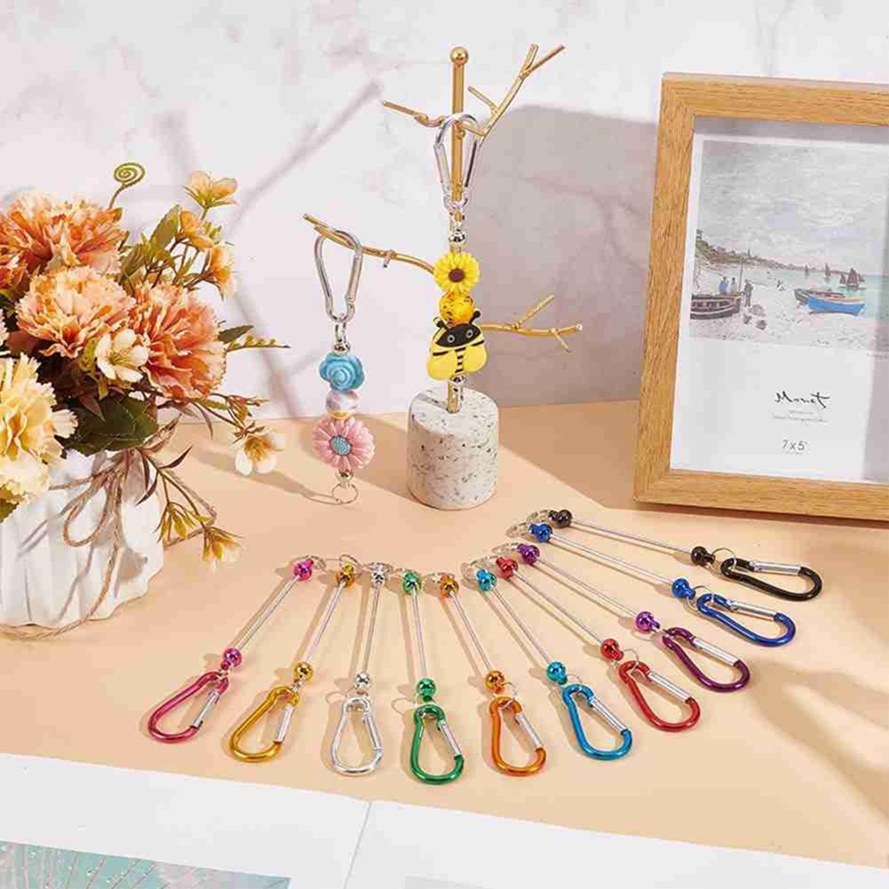 Amazon.co.jp: Lzcxszzm ビーズキーホルダーバー20個、カラフルな