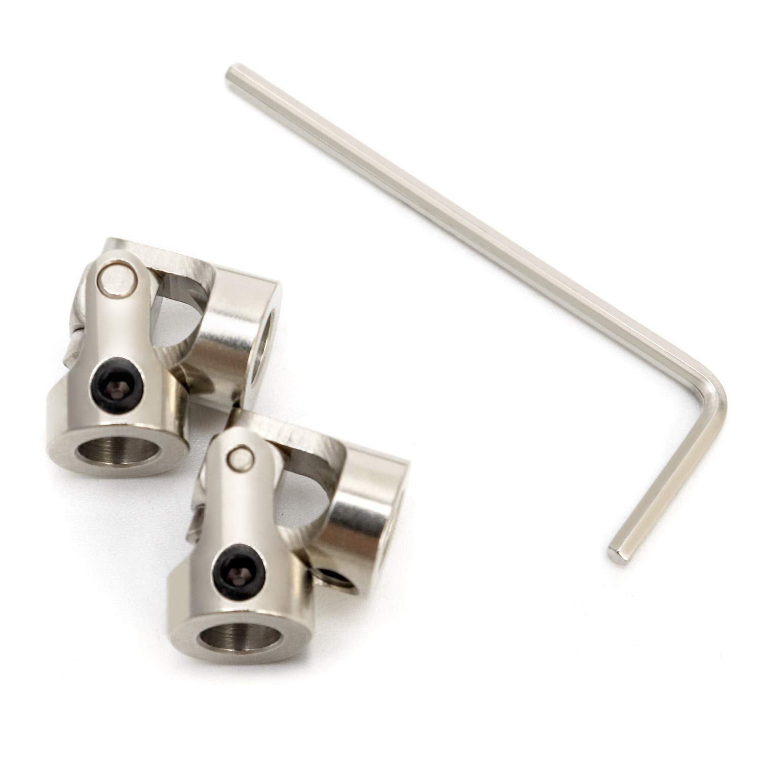 QWORK® 4-pak 6mm do 6mm metalowy wał sprzęgający połączenie silnika przegub uniwersalny, uniwersalny wał przegubowy