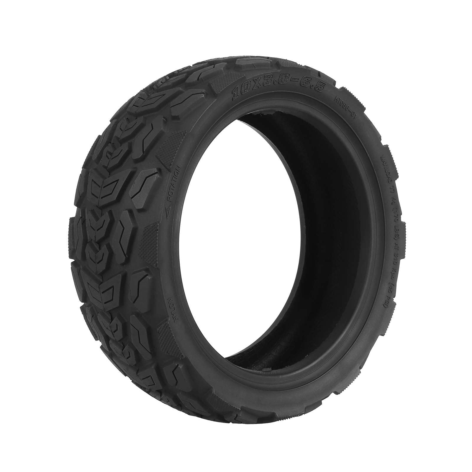 Reifen 10x3.0-6.5 Zoll Offroad Tubeless für Ausom L2, L2 Max, DT2 Pro E-Scooter, Rutschfester Geländereifen Schlauchlos, Starkes Profil für Schotter & Waldwege (1 Stück)