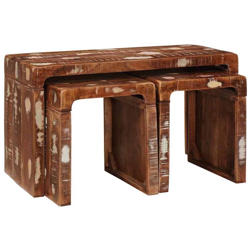 Mesa Nido 3 uds. Marrón 82 x 40 x 46 cm,25.36kg-4104562