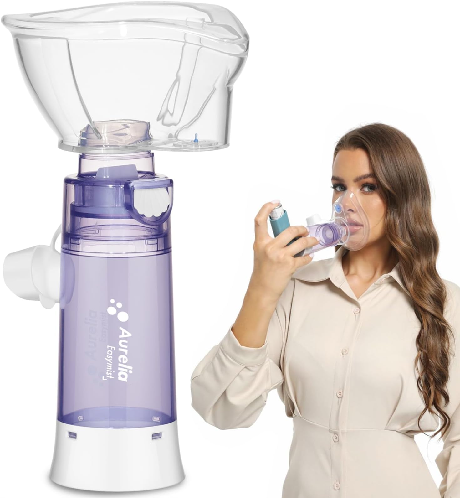 Inhaler Spacer for Adults, Spacer for Inhaler with Liquid Silicone Mask, Enhanced Medication Delivery, Anti-Static Chamber, Durable Design, Easy to Use