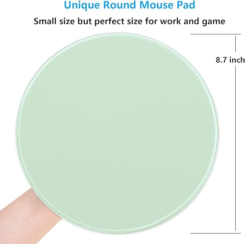 Miniatura 5 de Dapesuom Alfombrilla redonda para mouse, 8.7 x 8.7 pulgadas, con textura de alta calidad, lavable, base de goma antideslizante, bonita alfombrilla